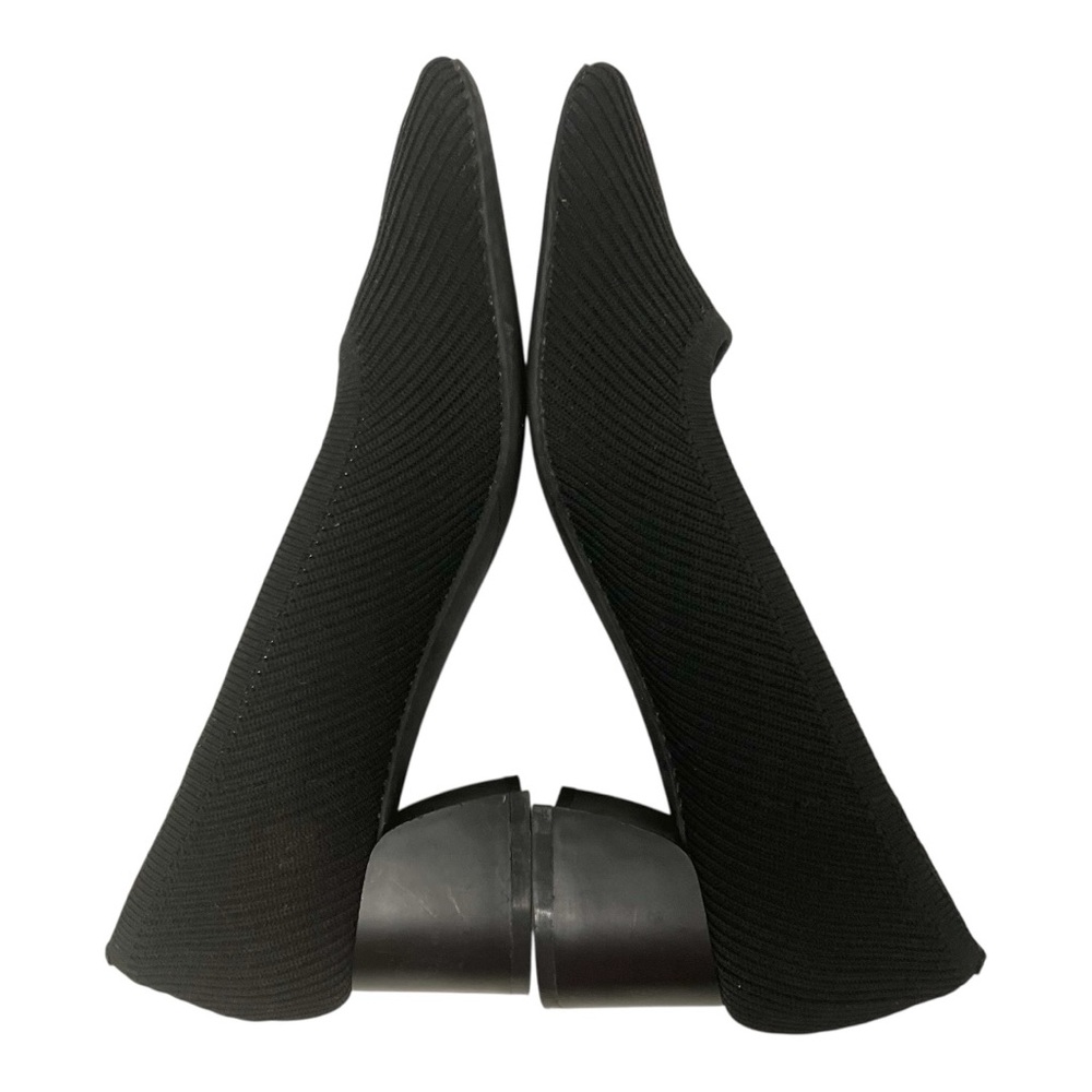 Vivaia Melody Black Knit Square Toe Comfort Slip On Block Heels Women’s 37 - Picture 10 of 15